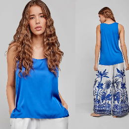 CAMISETA TIRANTE ANCHO TEJIDO SATINADO GISELA