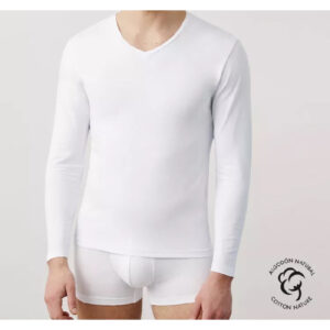 CAMISETA HOMBRE MANGA LARGA PICO YSABEL MORA