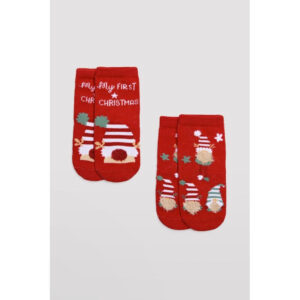 PACK 2 CALCETIN BEBE NAVIDAD YSABEL MORA