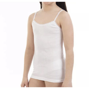 CAMISETA INFANTIL TIRANTE FINO ALGODON LACOTEX