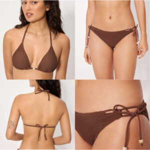 BIKINI TRIANGULAR TEJIDO CALADO YSABEL MORA
