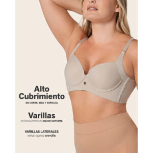 Sujetador cobertura alta en zona de axila y espalda Cover Bra LEONISA