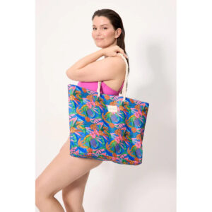 BOLSO PLAYA TELA ESTAMPADO TROPICAL YSABEL MORA