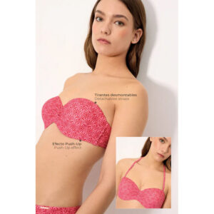 BIKINI BANDEAU PUSH-UP ESTAMPADO YSABEL MORA