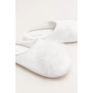 ZAPATILLAS NOVIA PLUMA MARABÚ YSABEL MORA