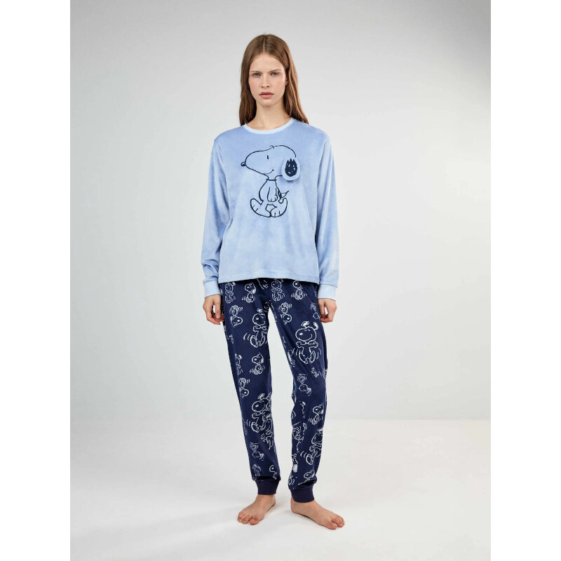 PIJAMA MUJER POLAR ELASTICO SNOOPY GISELA